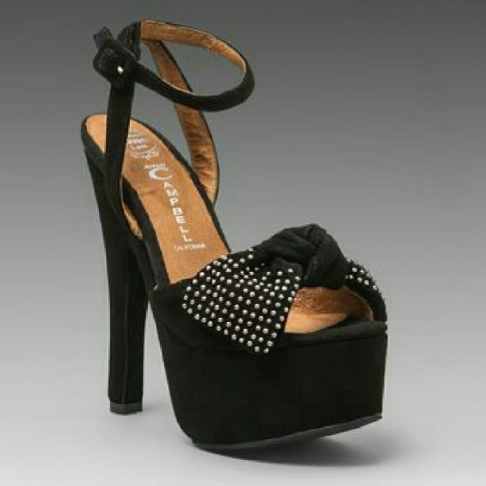NWOB Jeffrey Campell Bow Down Suede Platform Heels